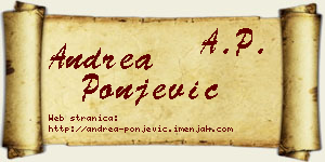 Andrea Ponjević vizit kartica